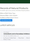 Records of Natural Products杂志封面